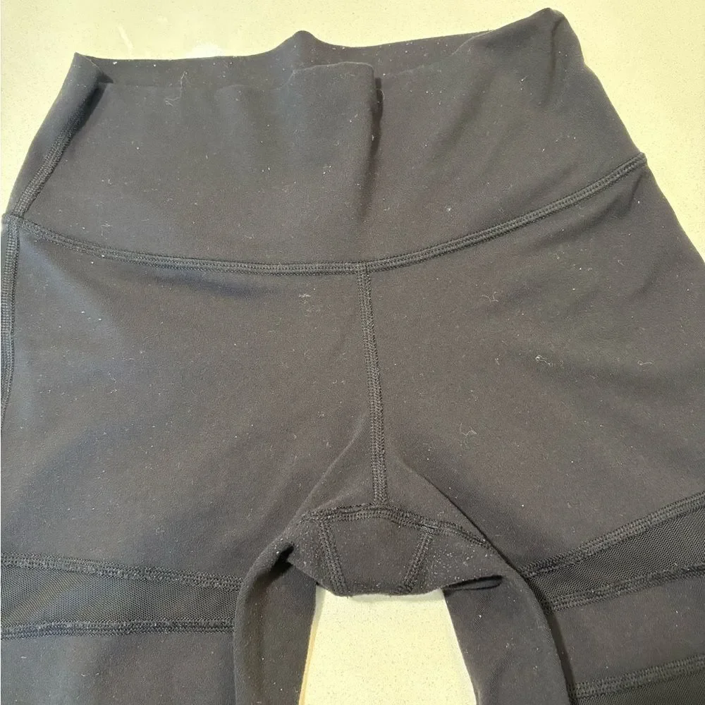 Lululemon black mesh leggings (flawed) size 4. - Picture 6 of 9
